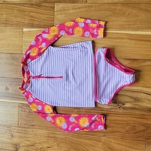 Girls size 5 Andy & Evan Swimsuit - Long Sleeve Two-Piece